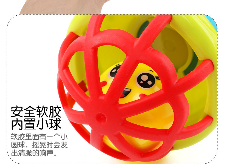 Educational Funny Soft Teether Fitness Ball Toddler Spherical Rattle Dumbbell Baby Learn to Crawl Toys Baby Teether Ball