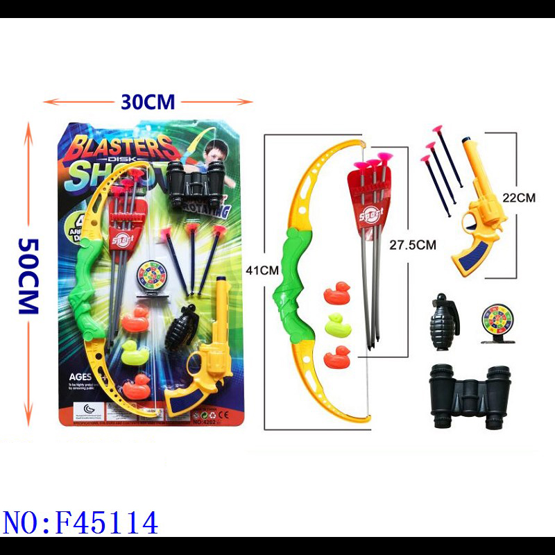 Bow and Arrow Soft Bullet Gun Toy Manual Loading Aerodynamic Toy Gun Toy Safety Interactive Shooting F45114