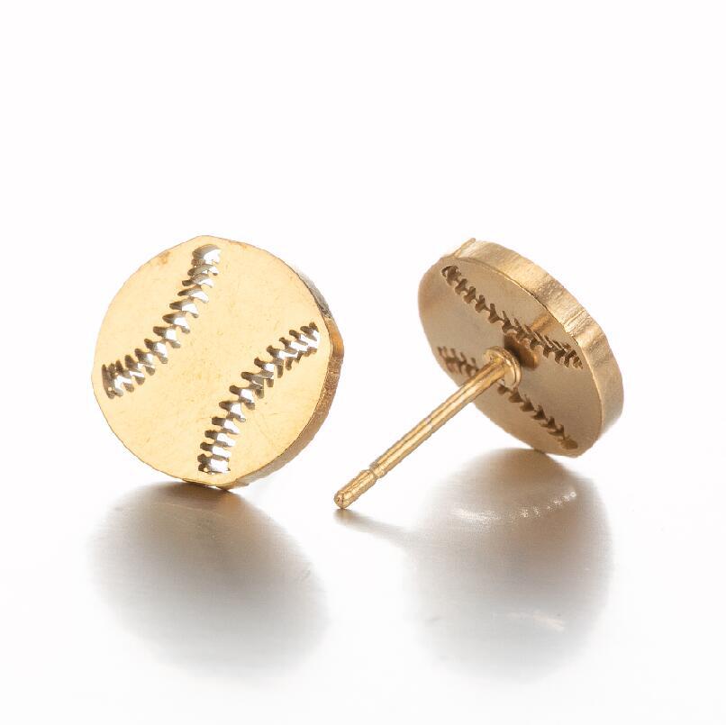 Fashion New Sports Series Roller Skates Football Rugby Stud Earrings Ins Female Niche Letters Cloud Earrings