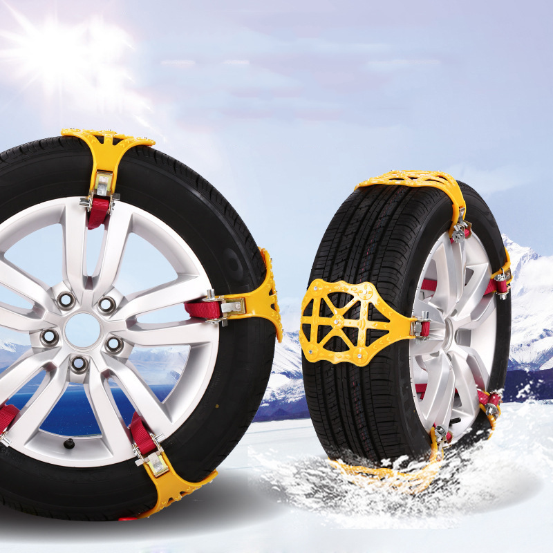 New Snow Nonskid Chain Single Buckle Car Cleat Tire Chain Nonskid Chain Tire Beef Tendon Thickened Roller Buckle