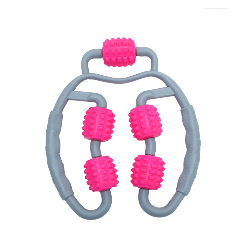 Ring Five-Wheel Leg Clamp Roller Leg Muscle Relaxation Massage Girls Skinny Leg Massager Fitness Yoga Equipment