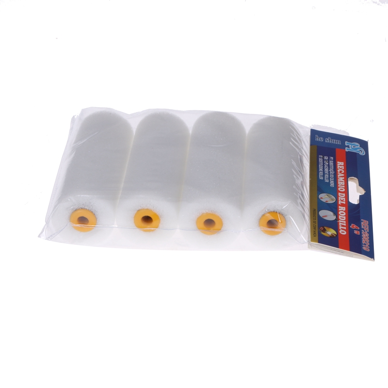 Sponge Paint Roller High Density Sponge Napping Roller Sponge Roller Bruch Head 4PCs