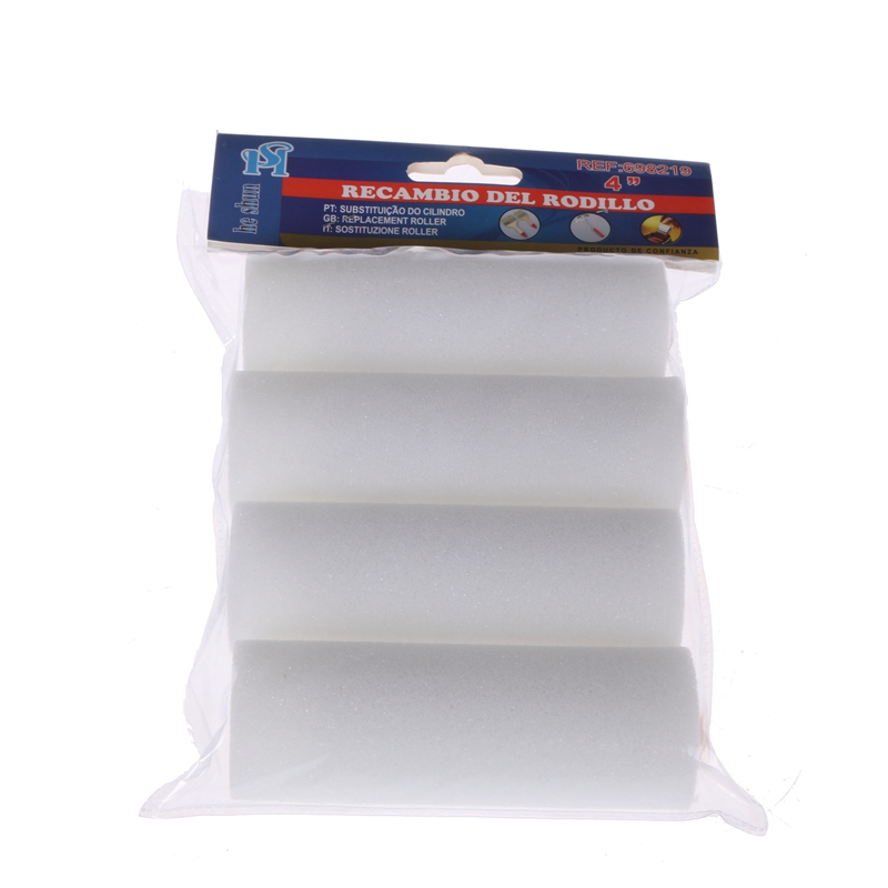 Sponge Paint Roller High Density Sponge Napping Roller Sponge Roller Bruch Head 4PCs