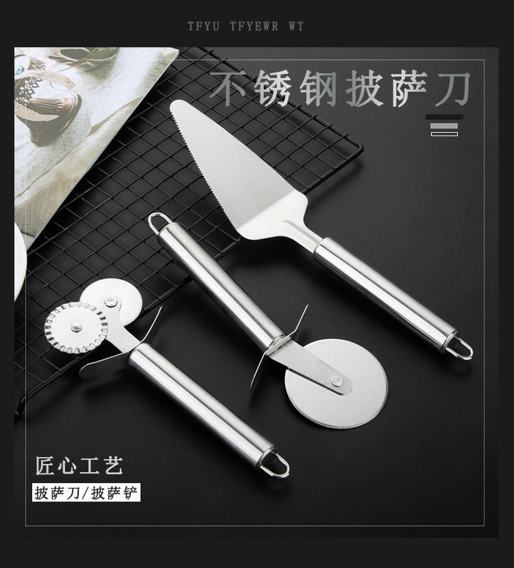 Factory Direct Sales Stainless Steel 430 Toy Coyer Single Wheel Pizza Cutter Roller Cake Knife Baking Tool Laser