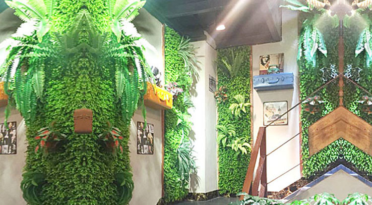 Simulation Plant Wall Background Wall Plastic Lawn Green Plant Wall Door Head Shop Recruitment Image Wall Artificial Flower Wall Decoration