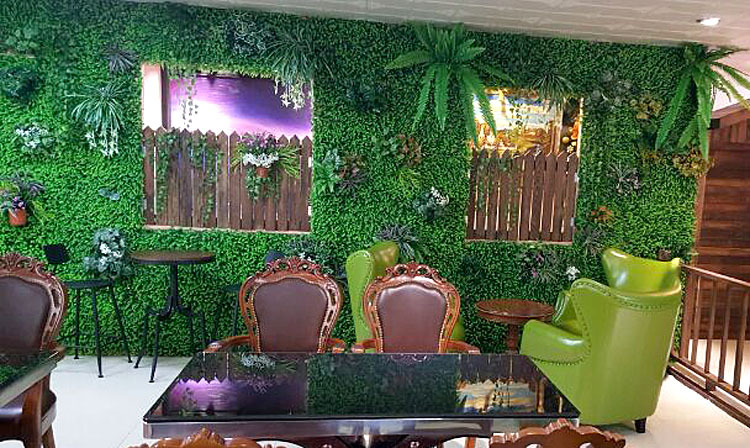 Simulation Plant Wall Background Wall Plastic Lawn Green Plant Wall Door Head Shop Recruitment Image Wall Artificial Flower Wall Decoration
