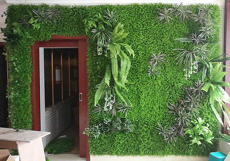 Simulation Plant Wall Background Wall Plastic Lawn Green Plant Wall Door Head Shop Recruitment Image Wall Artificial Flower Wall Decoration