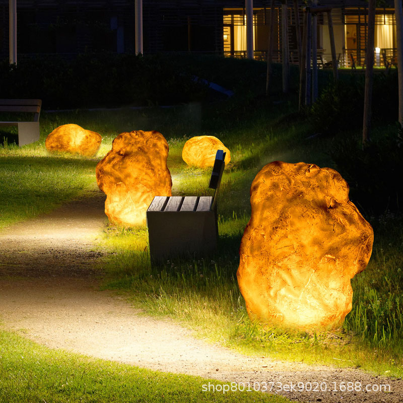 Luminous Solar Stone Lamp Outdoor Simulation Animal Lamp Garden Lamp Lawn Lamp Festival Decorative Lamp Park Landscape