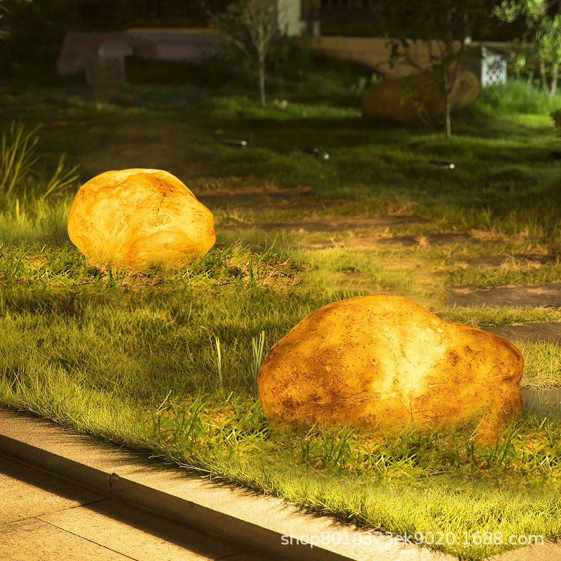 Luminous Solar Stone Lamp Outdoor Simulation Animal Lamp Garden Lamp Lawn Lamp Festival Decorative Lamp Park Landscape