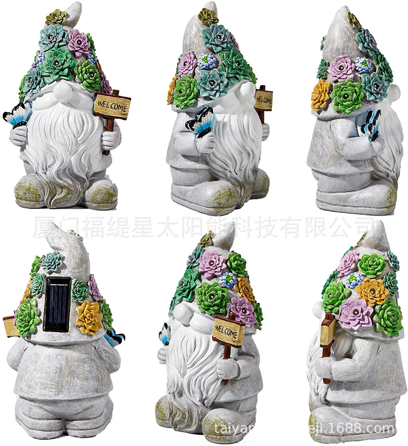 Cross-Border New Solar Energy Resin Decorations Elf Statue Garden Dwarf Dwarf Outdoor Courtyard Lawn Decoration Cross-Border New Solar Energy Resin Decorations Elf Statue Garden Dwarf Dwarf Outdoor Courtyard Lawn Decoration