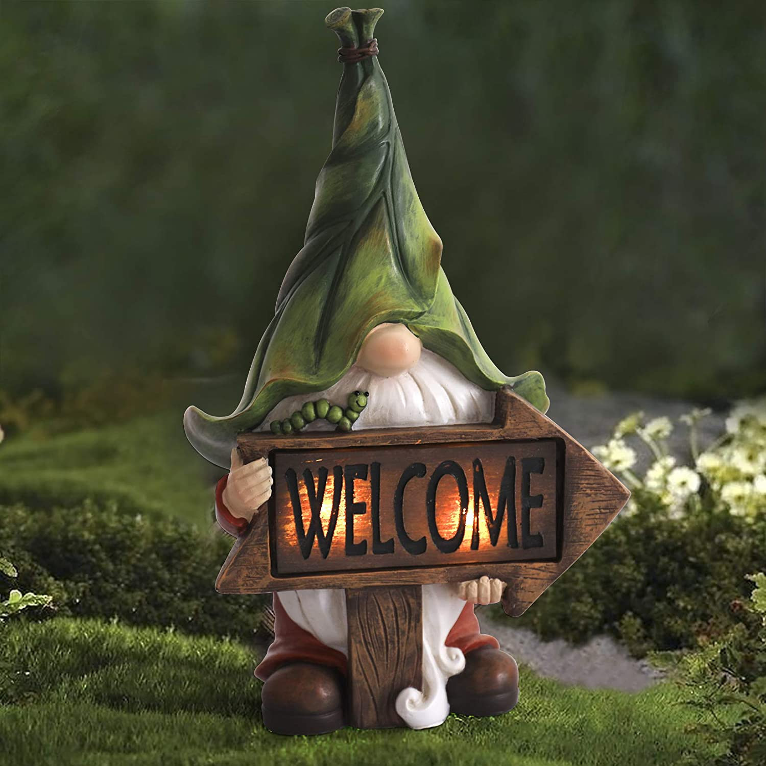 Cross-Border New Solar Energy Resin Decorations Elf Statue Garden Dwarf Dwarf Outdoor Courtyard Lawn Decoration Cross-Border New Solar Energy Resin Decorations Elf Statue Garden Dwarf Dwarf Outdoor Courtyard Lawn Decoration