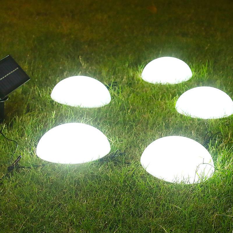 Solar One-Drag Five-Hemisphere Lamp Outdoor Lamp Park Villa Landscape Decoration Garden Lamp Led Lawn Ground Plugged Light