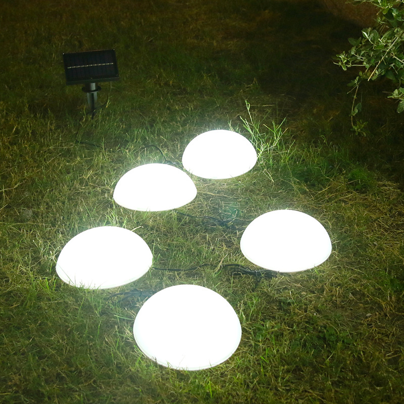 Solar One-Drag Five-Hemisphere Lamp Outdoor Lamp Park Villa Landscape Decoration Garden Lamp Led Lawn Ground Plugged Light