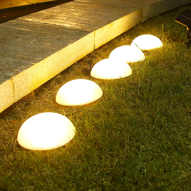 Solar One-Drag Five-Hemisphere Lamp Outdoor Lamp Park Villa Landscape Decoration Garden Lamp Led Lawn Ground Plugged Light