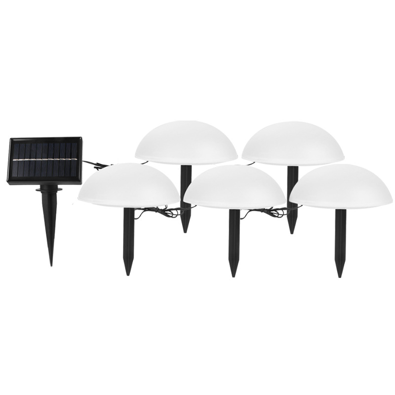 Solar One-Drag Five-Hemisphere Lamp Outdoor Lamp Park Villa Landscape Decoration Garden Lamp Led Lawn Ground Plugged Light