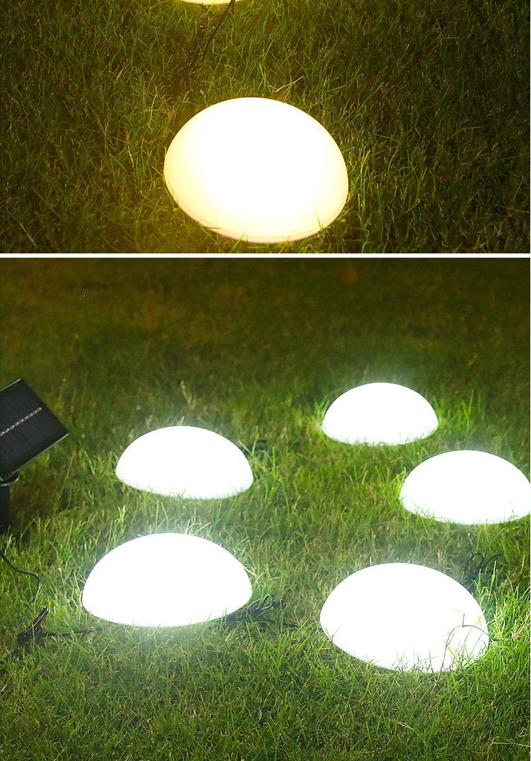 Solar One-Drag Five-Hemisphere Lamp Outdoor Lamp Park Villa Landscape Decoration Garden Lamp Led Lawn Ground Plugged Light