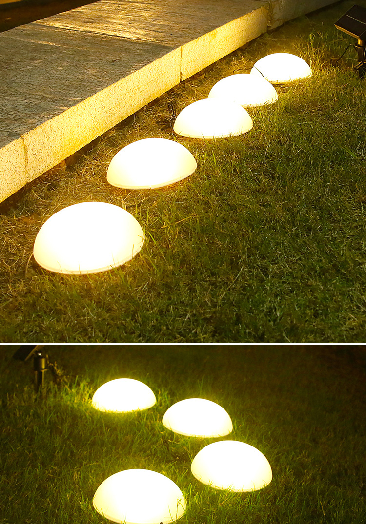 Solar One-Drag Five-Hemisphere Lamp Outdoor Lamp Park Villa Landscape Decoration Garden Lamp Led Lawn Ground Plugged Light