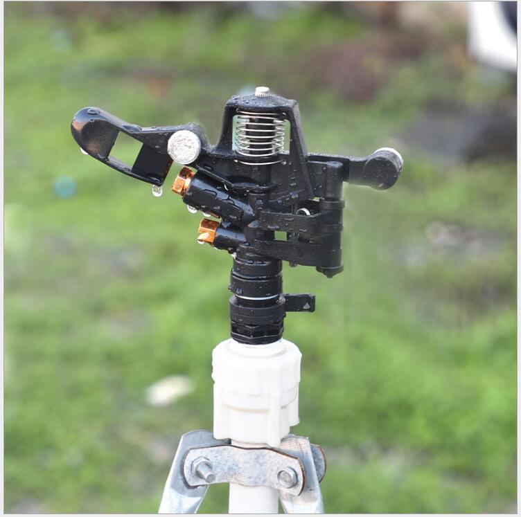 Greening Irrigation 360 Degrees Automatic Rotating Rocker Arm Sprinkler Lawn Gardening Butterfly Leaf Type Large Nozzle Factory Direct Sales