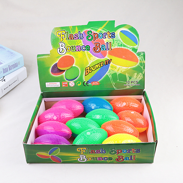 Colorful patchwork toy ball relief vent flash massage rugby