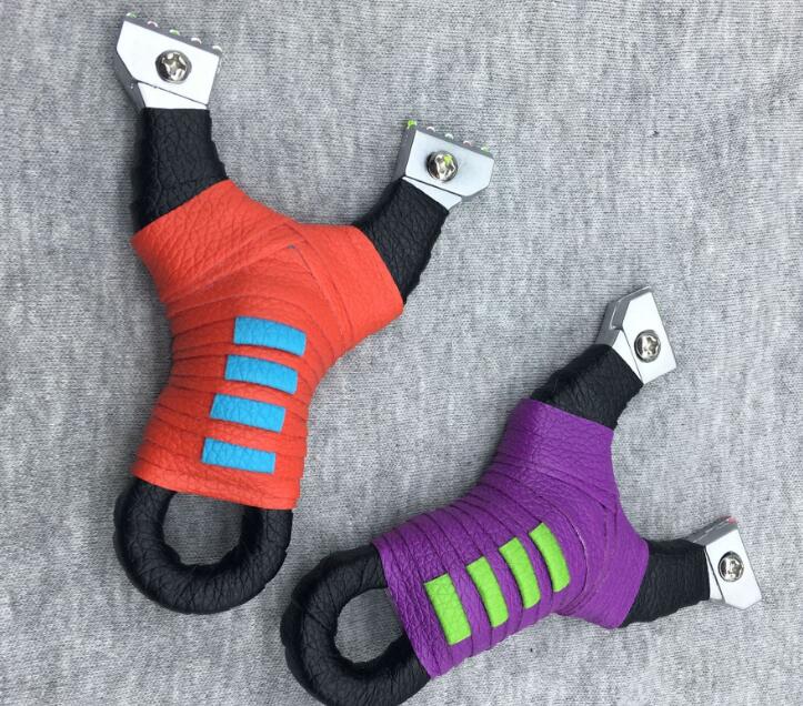 Wholesale metal color eagle with lamp level alloy multicolor flat skin slingshot outdoor precise sighting point