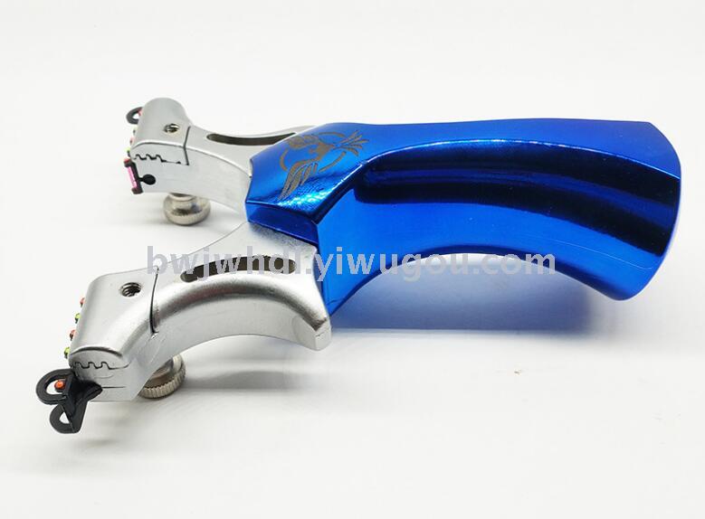 Wholesale metal color eagle with lamp level alloy multicolor flat skin slingshot outdoor precise sighting point