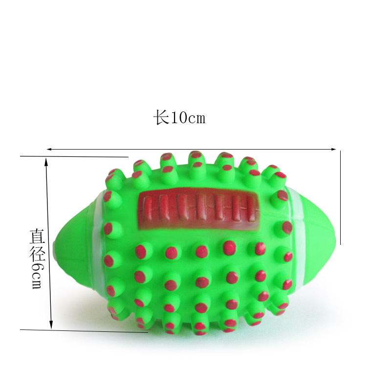 Vinyl Thorn Rugby Pet Toy Ball Spherical Dog Toy Sound Molar Long Lasting