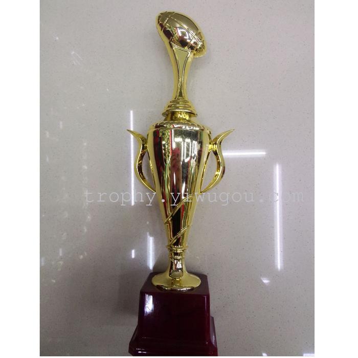 Rugby Cup trophy trumpet corner fittings