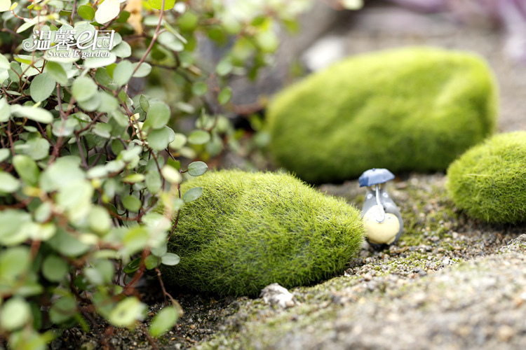 Simulation Moss Moss Stone Flocking Stone Moss Lawn Micro Landscape Ornaments Decorative Simulation Fake Stone