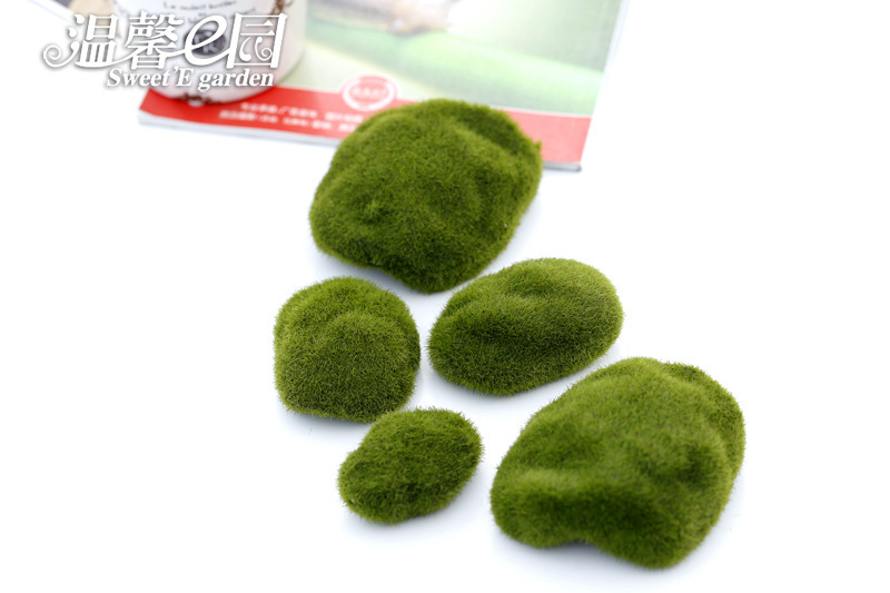 Simulation Moss Moss Stone Flocking Stone Moss Lawn Micro Landscape Ornaments Decorative Simulation Fake Stone