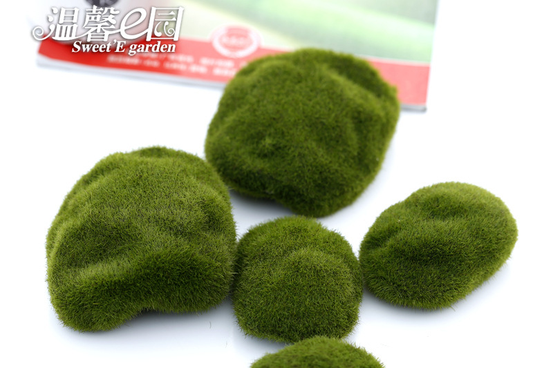 Simulation Moss Moss Stone Flocking Stone Moss Lawn Micro Landscape Ornaments Decorative Simulation Fake Stone