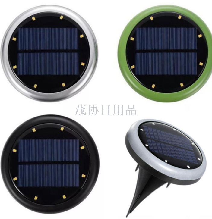 Cross-border special 8LED floor lamp solar stainless steel lawn lamp courtyard lamp 10LED outdoor floor lamp