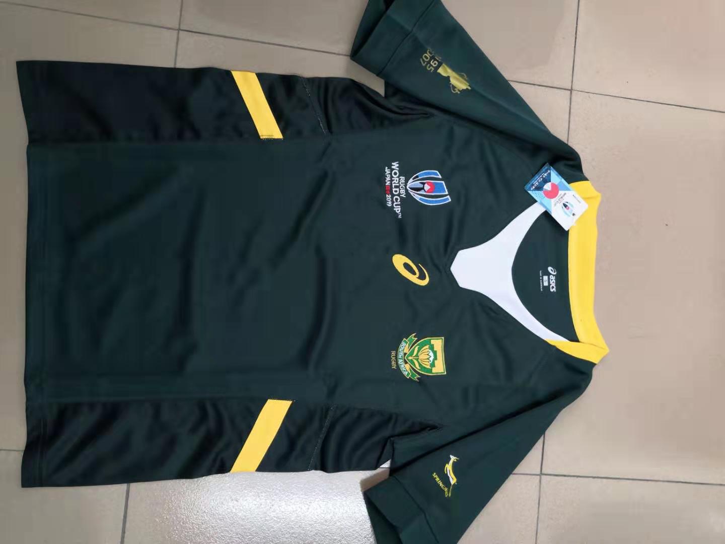 South Africa Team Green Rugby Wear 2019 Rugby Jersey Factory Wholesale Spot Supply South Africa Team Green Rugby Wear 2019 Rugby Jersey Factory Wholesale Spot Supply