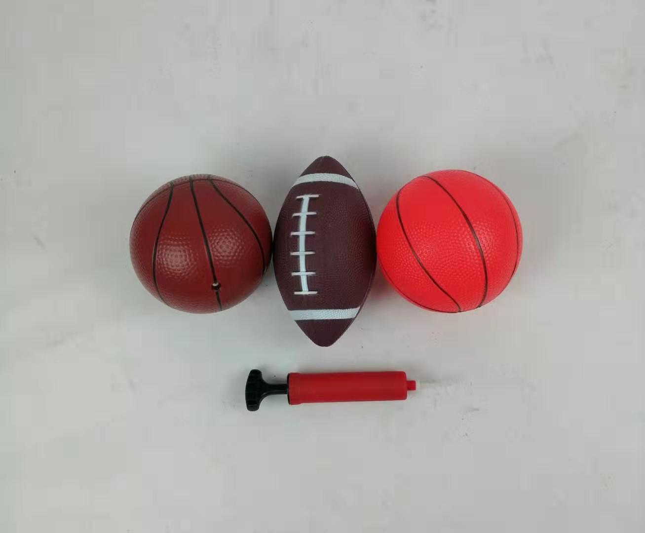Factory Direct Sales Toy Ball Environmental Protection PVC Children's Elastic Inflatable Basketball Football Rugby Plus Tire Pump Factory Direct Sales Toy Ball Environmental Protection PVC Children's Elastic Inflatable Basketball Football Rugby Plus Tire Pump