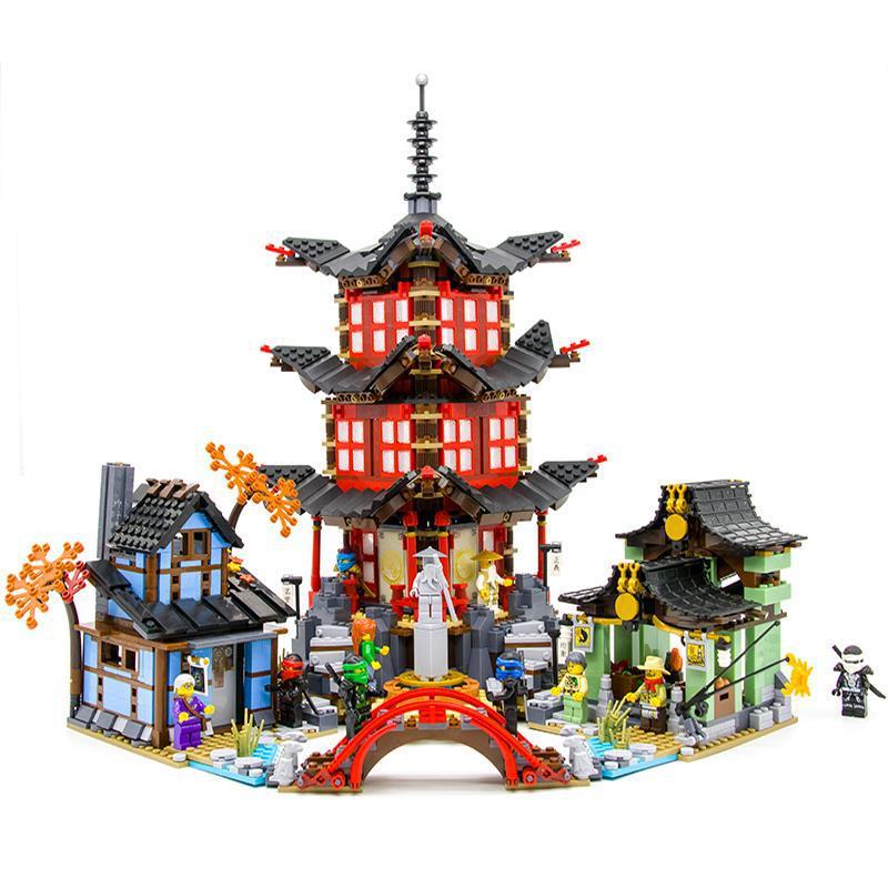 Compatible with Lego Ninjago Children Educational Assembly Lego Building Blocks Toy Boys 6 Puzzle 8 Years Old War Car Dragon