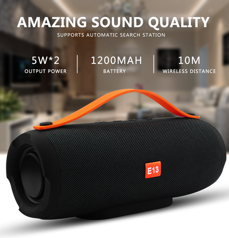 E-Commerce Hot E13 War Drum-Type Card Bluetooth Speaker Outdoor Portable Subwoofer Creative Small Speaker E-Commerce Hot E13 War Drum-Type Card Bluetooth Speaker Outdoor Portable Subwoofer Creative Small Speaker