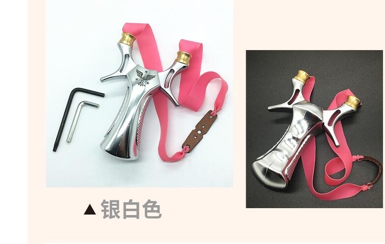 Manufacturers wholesale copper jackpot shenying flat rubber elastic fast pressure shooting supplies outdoor slingshot