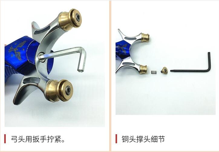 Manufacturers wholesale copper jackpot shenying flat rubber elastic fast pressure shooting supplies outdoor slingshot