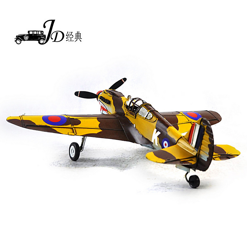 Handmade iron ornaments America aid China P-40 World War II Flying Tigers fighter model