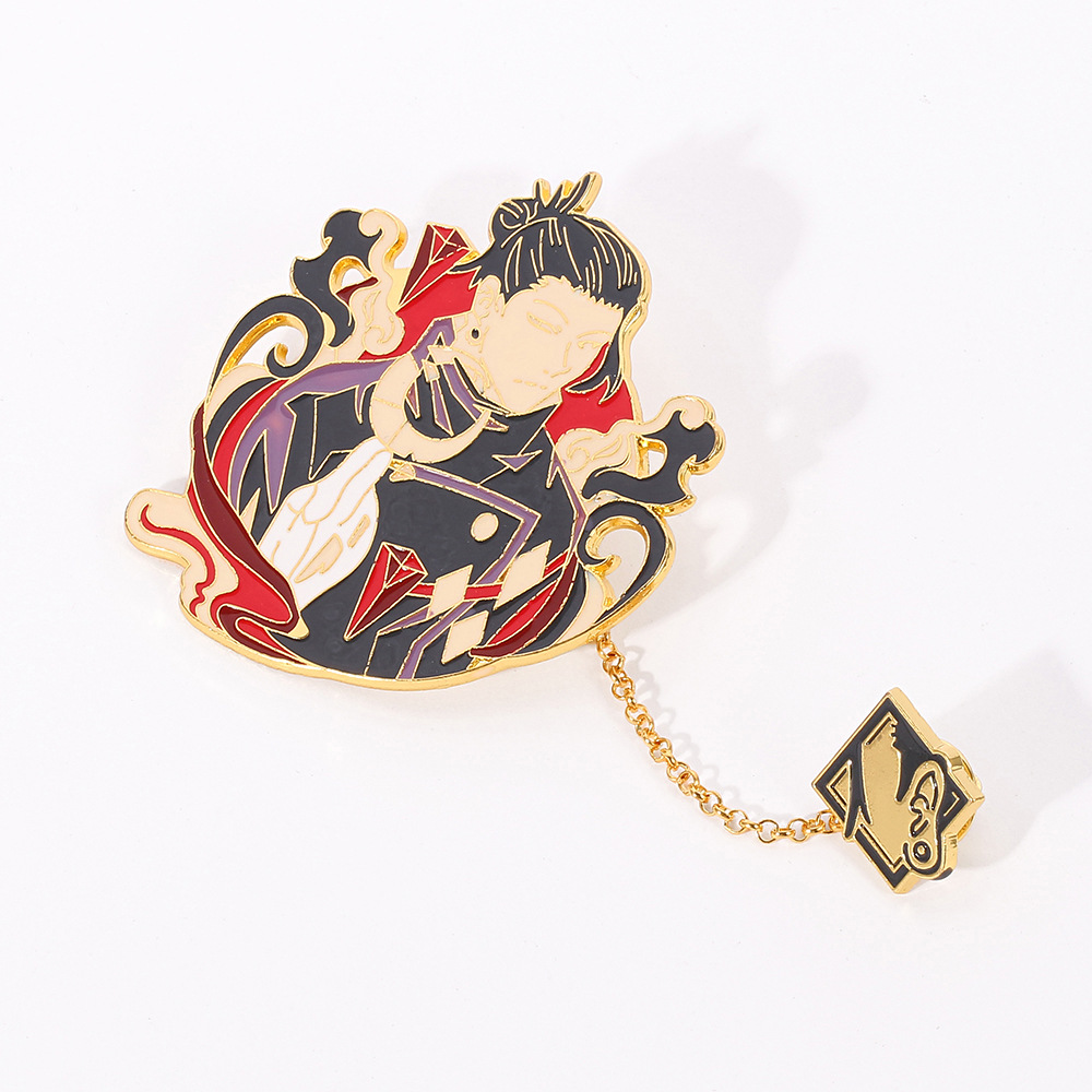 Manshu Back to War Brooch Five Wu Fu Hehui Dog Roll Spine Summer Real Oil Jie Qihai People Golden M Badge Brooch Wholesale Manshu Back to War Brooch Five Wu Fu Hehui Dog Roll Spine Summer Real Oil Jie Qihai People Golden M Badge Brooch Wholesale