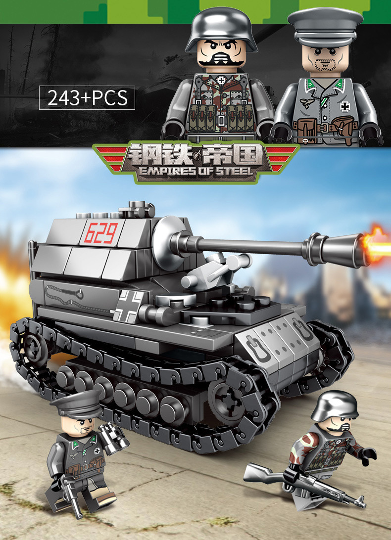 Lego Building Blocks Tank World War II ChickenEating Military 85 Armored Vehicle 8 Boys 6Brain 10YearOld Assembled Toy Lego Building Blocks Tank World War II ChickenEating Military 85 Armored Vehicle 8 Boys 6Brain 10YearOld Assembled Toy