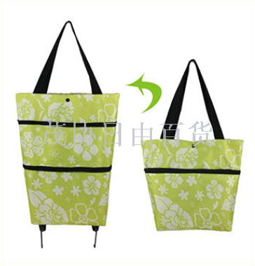 Wheel bag shopping bag folding shopping bag convenient hand - pulled tug bag spot