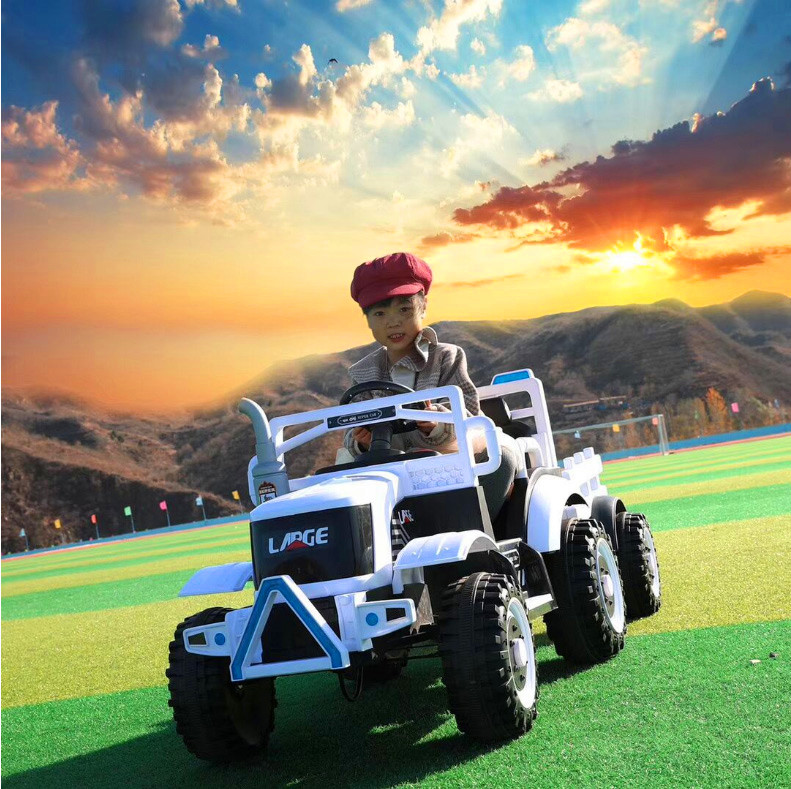 Children large tractor electric car toy car can sit people four wheels with a tug remote control off-road