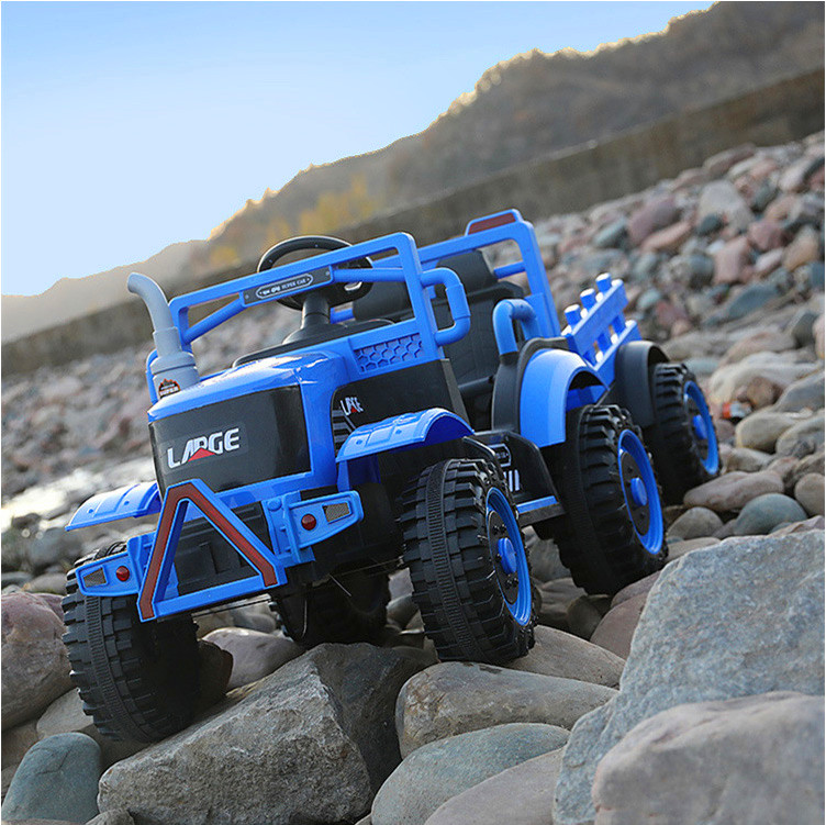 Children large tractor electric car toy car can sit people four wheels with a tug remote control off-road