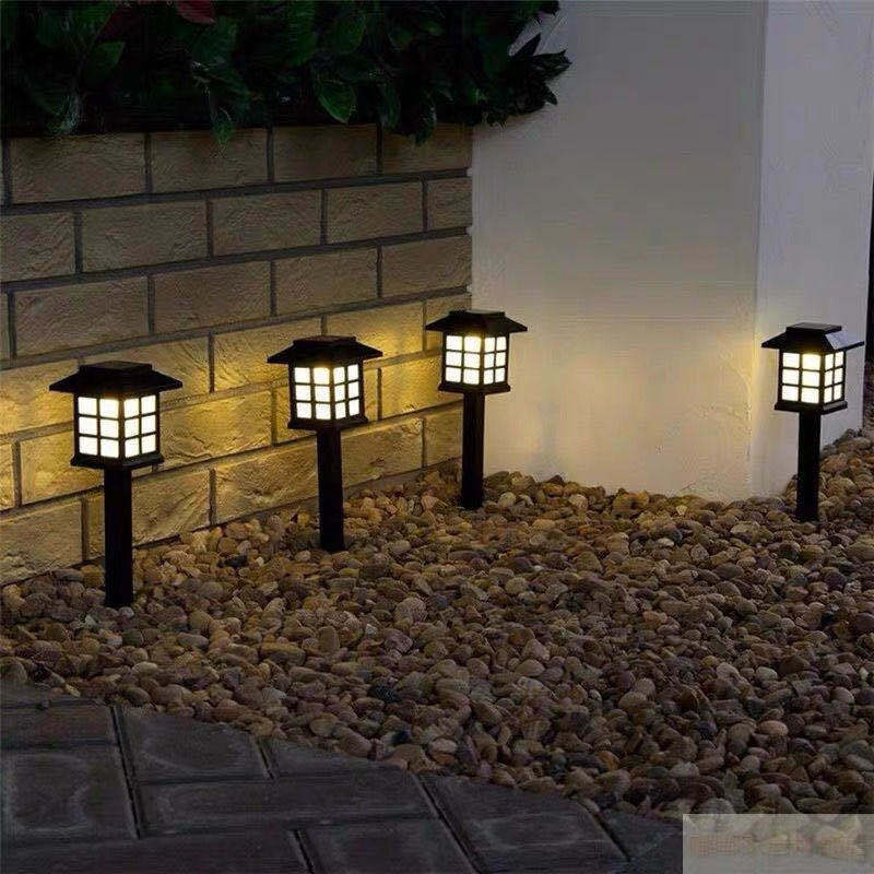 Outdoor LED Solar Small GD Ground Lamp Small House Lamp Grass Decoration Lawn Lamp Courtyard Garden Street Lamp