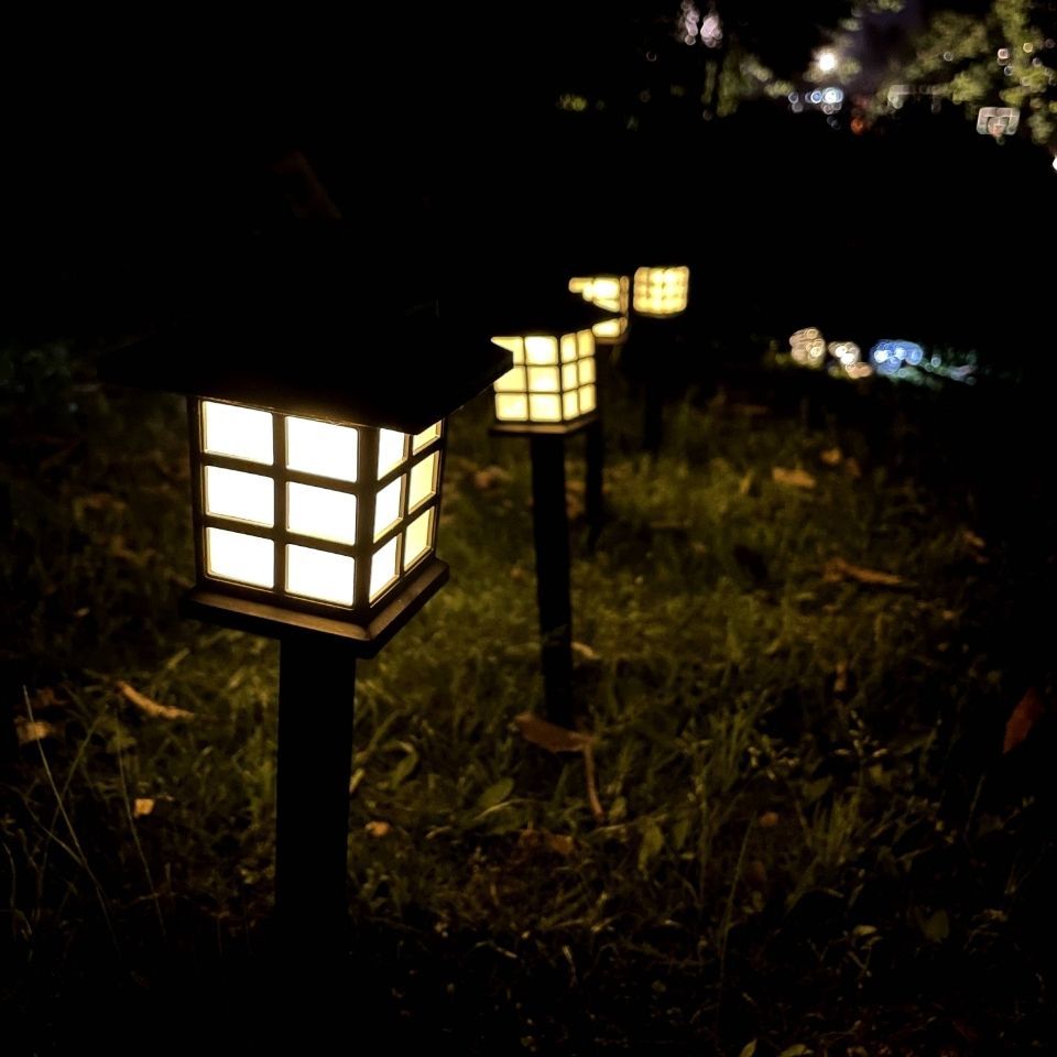 Outdoor LED Solar Small GD Ground Lamp Small House Lamp Grass Decoration Lawn Lamp Courtyard Garden Street Lamp