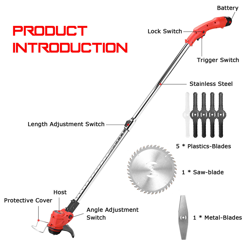 Garden Tools 12V Lithium Electric Handheld Lawn Mower Lawn Pruning Machine Household Weeding Machine Electric Brush Cutter Garden Tools 12V Lithium Electric Handheld Lawn Mower Lawn Pruning Machine Household Weeding Machine Electric Brush Cutter