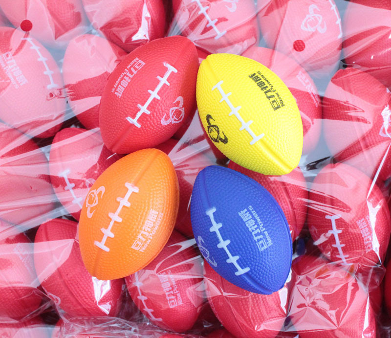 8.7cmpu Sponge Grip Strength Ball Stress Ball Vent Ball Foam Rugby American Rugby Printable Logo