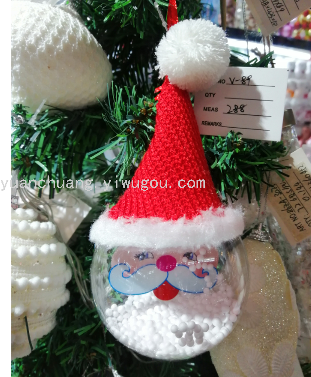 Christmas Ball Christmas Ornament Christmas Tree Small Pendant Christmas Decorating Ball PVC Ball New 8cm