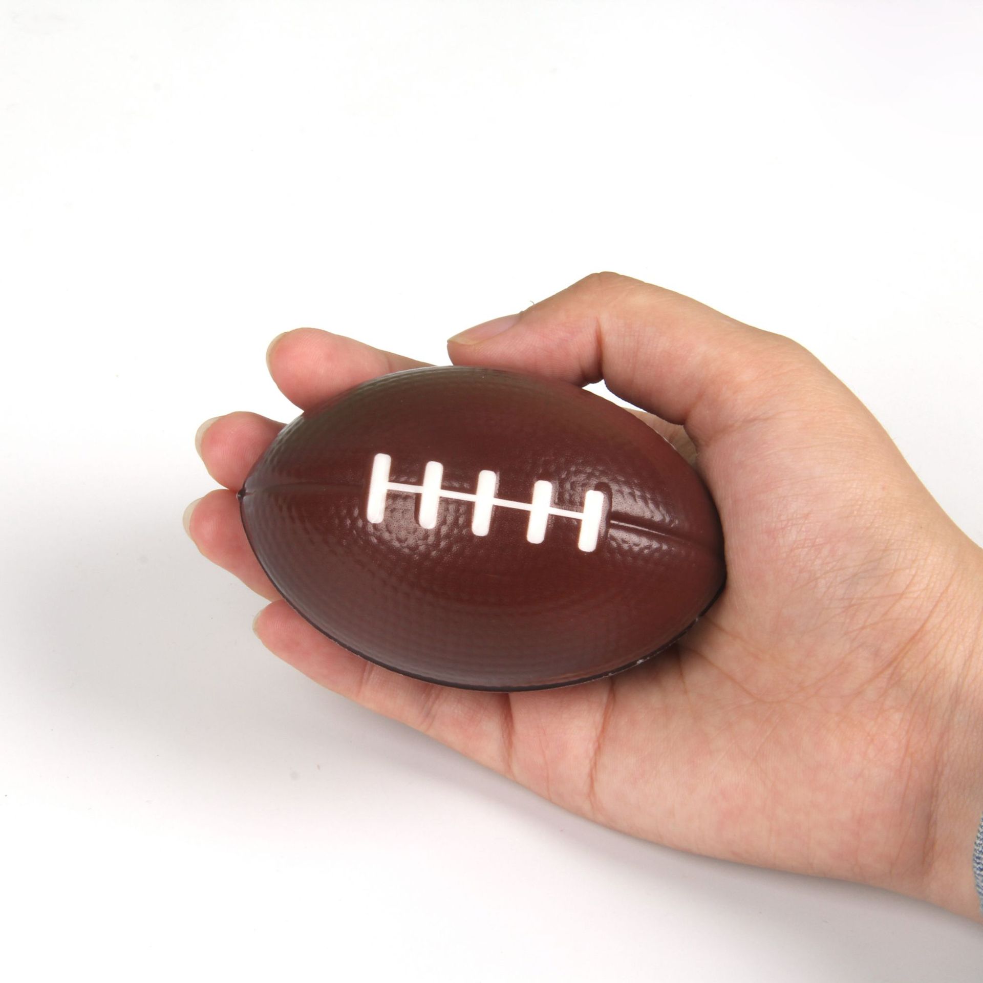 Sponge 9cm PU Foam Ball Elastic Decompression Grip Strength Ball Coffee Rugby Vent Squeeze Ball Toy