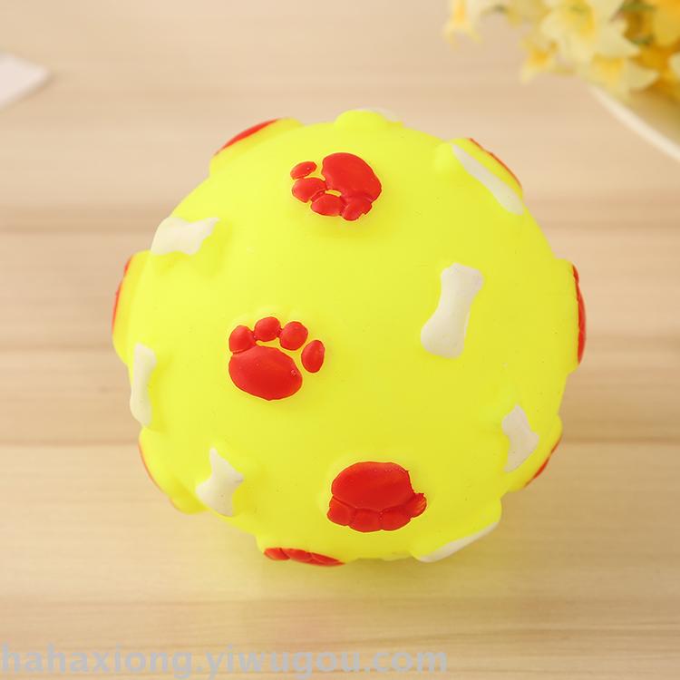 Pet toy pet ball small footprint ball plastic toy PVC ball dog vocal toy